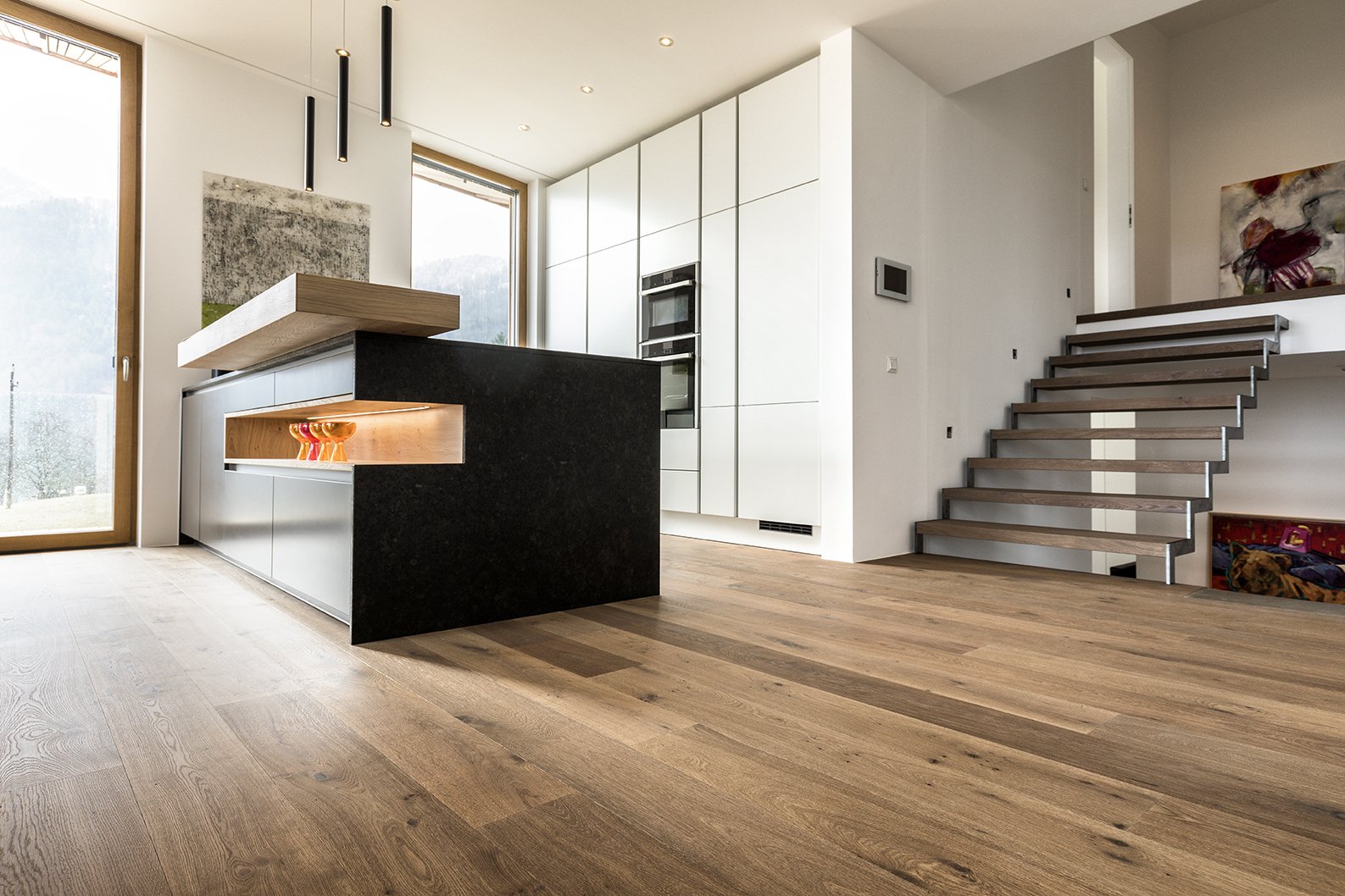 TRAPA Stufenauftritt Moohreiche astig gebürstet Arezzo - Privathaus, AT