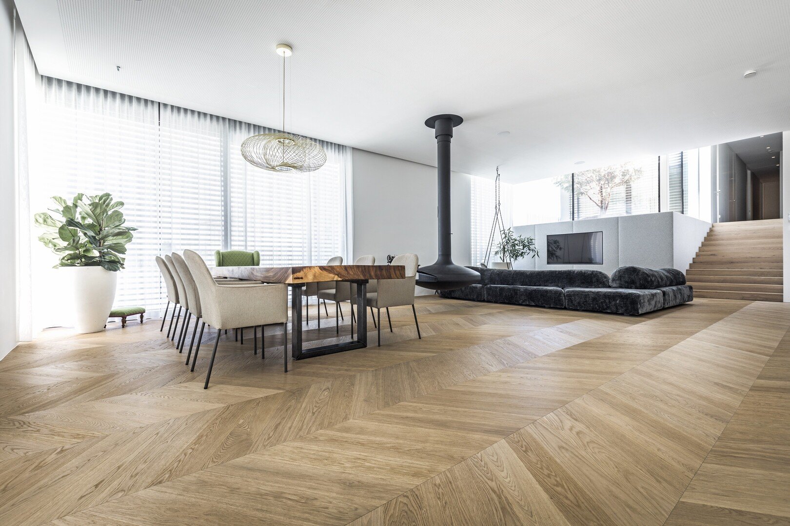 TRAPA Spina Angolo Rovere naturelle spazzolato Lugano – casa privata, AT